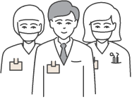 Three animated dentists