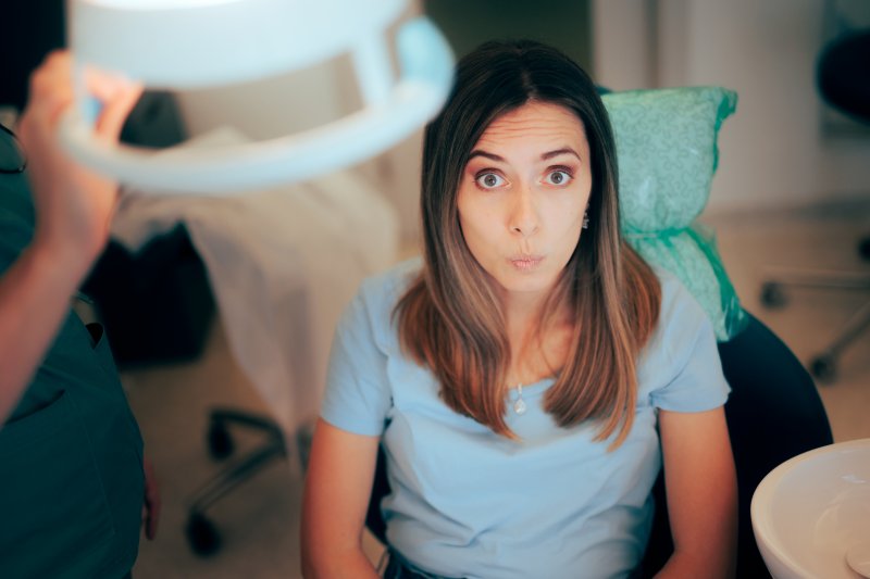 Patient anxious about dental implants